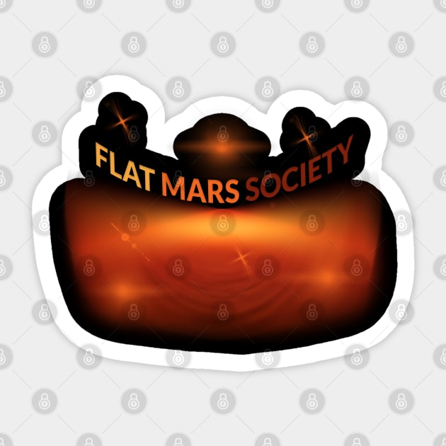 Flat Mars Society Sticker by unique_design76